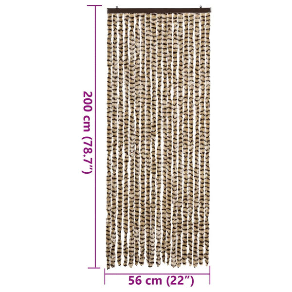 Beigefarbener und brauner Insektenschutz Septilici 56x200cm (Chenille)