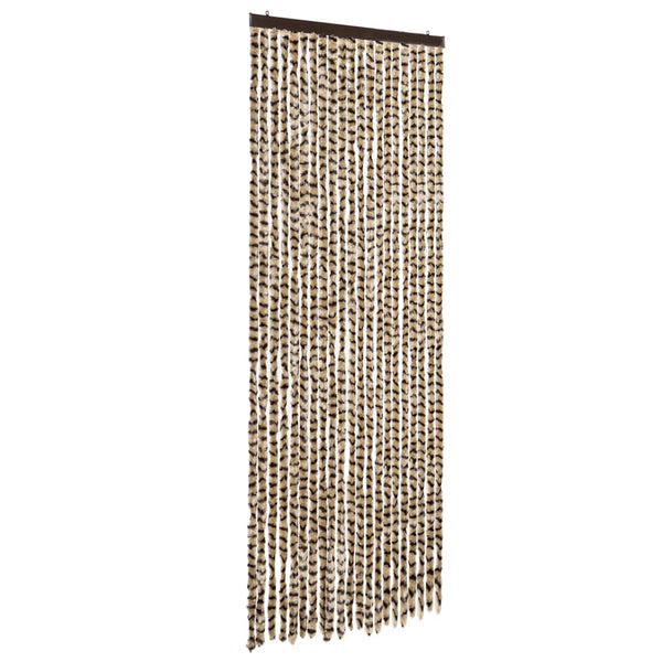 Beiger und brauner Insektenschutzvorhang Septilici 90x200cm (Chenille)