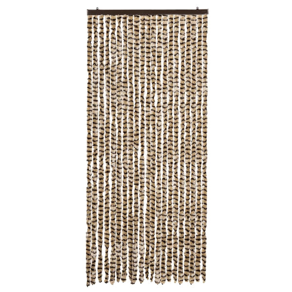 Beiger und brauner Insektenschutzvorhang Septilici 90x200cm (Chenille)