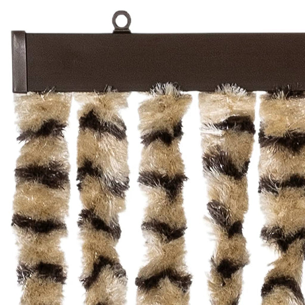 Beiger und brauner Insektenschutzvorhang Septilici 90x200cm (Chenille)