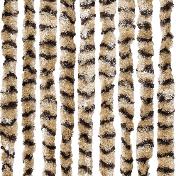 Beiger und brauner Insektenschutzvorhang Septilici 90x200cm (Chenille)