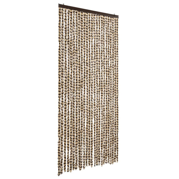 Beiger und brauner Insektenschutzvorhang Septilici 100x200cm (Chenille)