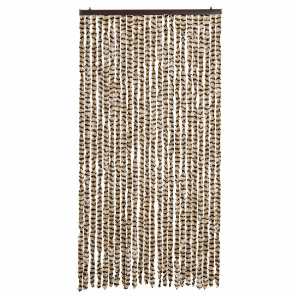 Beiger und brauner Insektenschutzvorhang Septilici 100x200cm (Chenille)