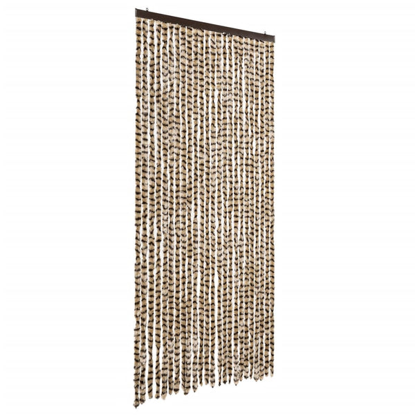 Beiger und brauner Insektenschutzvorhang Septilici 100x230cm (Chenille)
