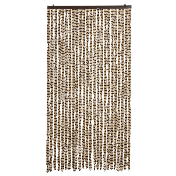 Beiger und brauner Insektenschutzvorhang Septilici 100x230cm (Chenille)