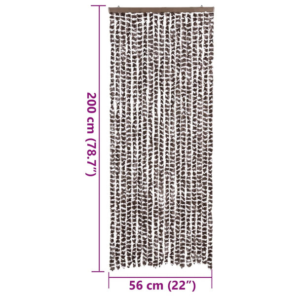 Fliegengitter in Braun und Weiß Septilici 56x200cm (Chenille)