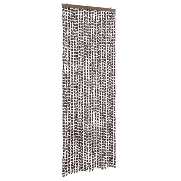 Brauner und weißer Insektenschutzvorhang Septilici 90x200cm (Chenille)