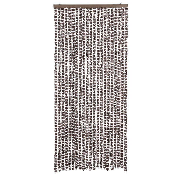 Brauner und weißer Insektenschutzvorhang Septilici 90x200cm (Chenille)