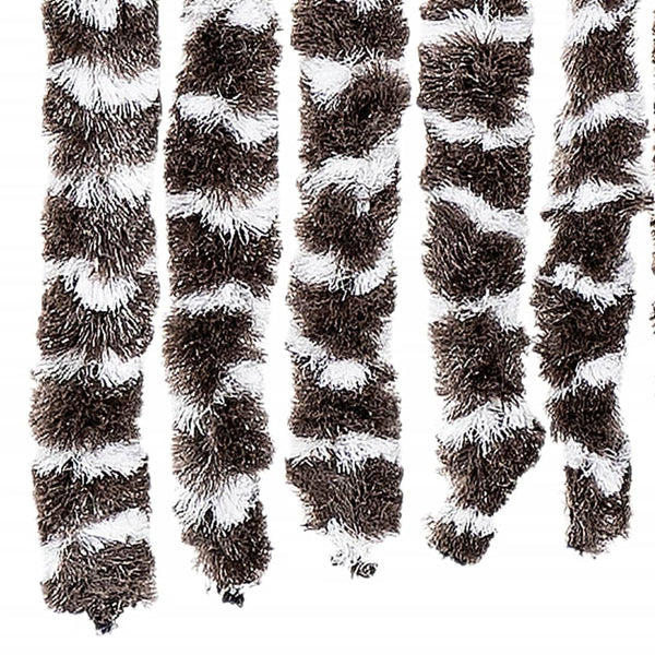 Brauner und weißer Insektenschutzvorhang Septilici 90x200cm (Chenille)
