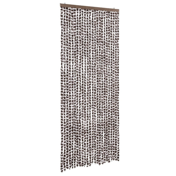 Brauner und weißer Insektenschutzvorhang Septilici 100x200cm (Chenille)