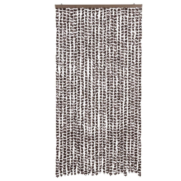 Brauner und weißer Insektenschutzvorhang Septilici 100x200cm (Chenille)