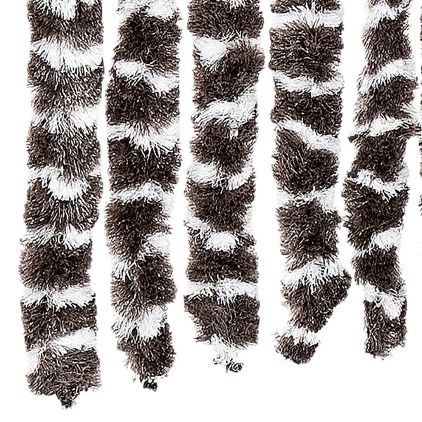 Brauner und weißer Insektenschutzvorhang Septilici 100x200cm (Chenille)
