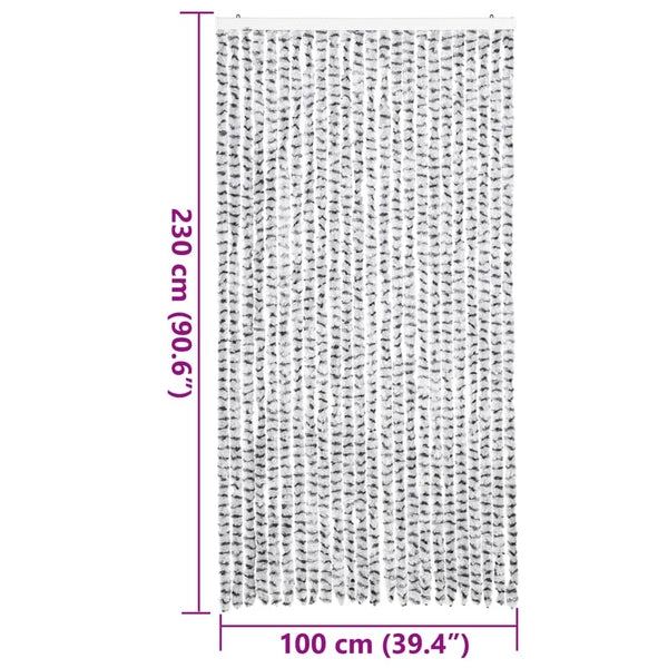 Hell- und dunkelgrauer Insektenschutz Septilici 100x230cm (Chenille)