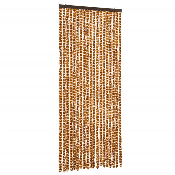 Okra- und weißer Insektenschutzvorhang Septilici 56x200cm (Chenille)