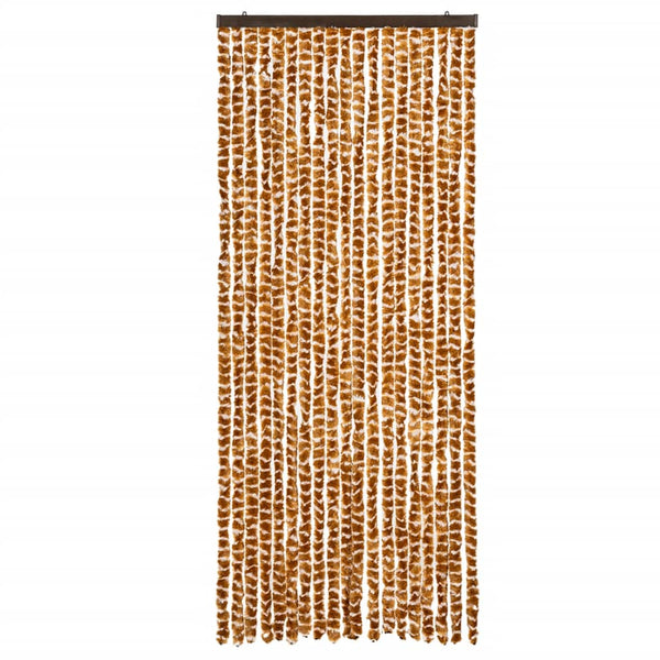 Okra- und weißer Insektenschutzvorhang Septilici 56x200cm (Chenille)