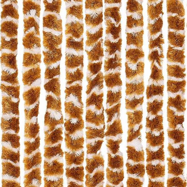 Ockerfarbener und weißer Insektenschutzvorhang Septilici 90x200cm (Chenille)