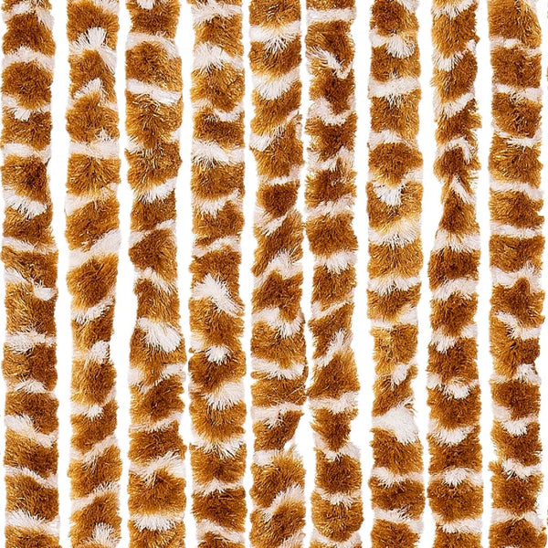 Ockerfarbener und weißer Insektenschutzvorhang Septilici 100x230cm (Chenille)