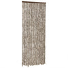 Taupe und weißer Insektenschutzvorhang Septilici 56x200cm (Chenille)