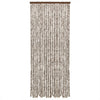 Taupe und weißer Insektenschutzvorhang Septilici 56x200cm (Chenille)
