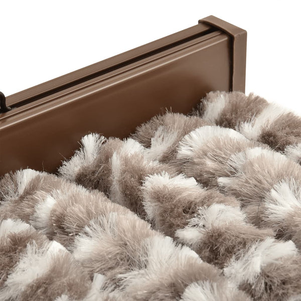 Taupe und weißer Insektenschutzvorhang Septilici 56x200cm (Chenille)