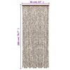Taupe und weißer Insektenschutzvorhang Septilici 56x200cm (Chenille)