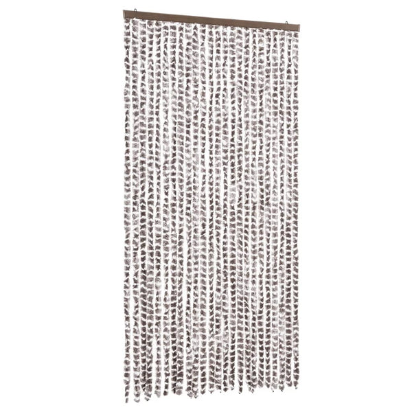 Taupe und weiße Insektentür Septilici 100x230cm (Chenille)