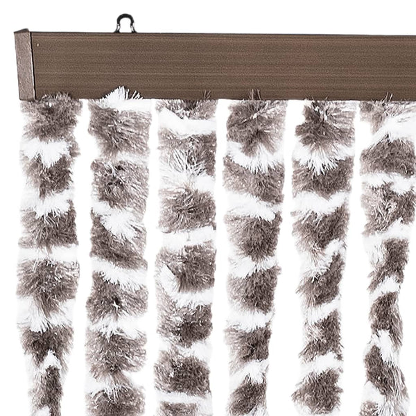 Taupe und weiße Insektentür Septilici 100x230cm (Chenille)