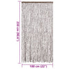 Taupe und weiße Insektentür Septilici 100x230cm (Chenille)