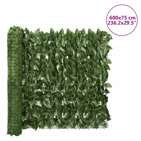 Dunkelgrüner Balkonsichtschutz Orol 600x75cm