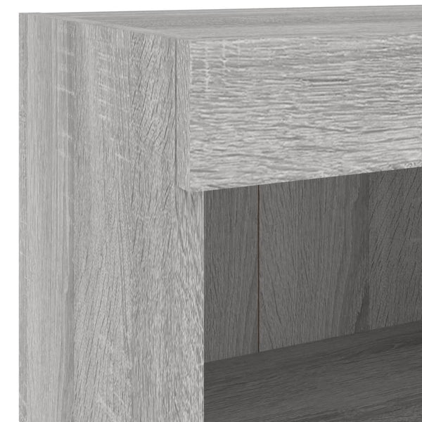 Graues LED-TV-Schrank-Set Avisarian 7-teilig (Sonoma-Holz)