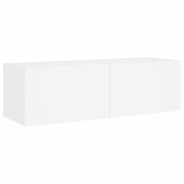 Wohnwand Nurghezda, weiß (5-teilig, mit LED-Beleuchtung)