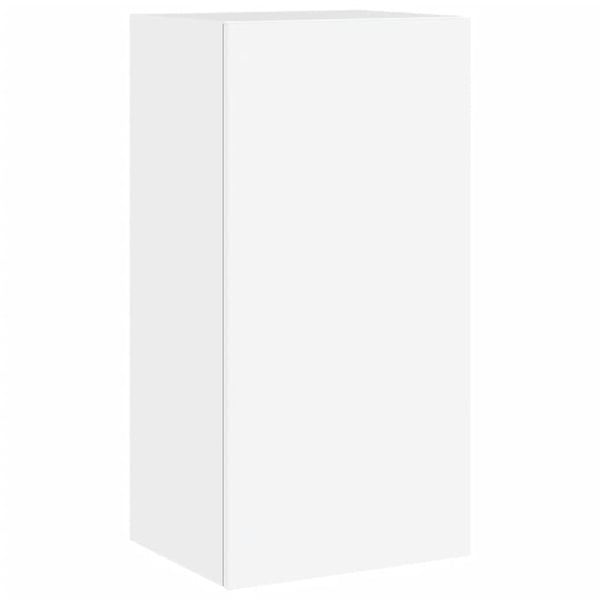 Weißes TV-Wandhängeschrank-Set Serfedin, 4-teilig (mit LED-Beleuchtung)