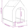 Graues Hundehaus Borsit (dunkelgraues Oxford-Gewebe und Stahl)