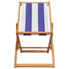 Blau-weiß klappbarer Strandstuhl Profiro (Eukalyptusholz und Stoff)