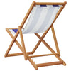 Blau-weiß klappbarer Strandstuhl Profiro (Eukalyptusholz und Stoff)