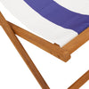 Blau-weiß klappbarer Strandstuhl Profiro (Eukalyptusholz und Stoff)