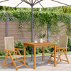 Beige Gartenstühle Alenus (2 Stück Akazienholz und Polyrattan)