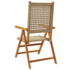 Beige Gartenstühle Alenus (2 Stück Akazienholz und Polyrattan)