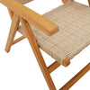 Beige Gartenstühle Alenus (2 Stück Akazienholz und Polyrattan)