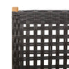 Schwarze Gartenstühle Alenus (2 Stk. Akazienholz und Polyrattan)