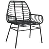 Schwarze Gartenstühle Iante (2er-Set Polyrattan)