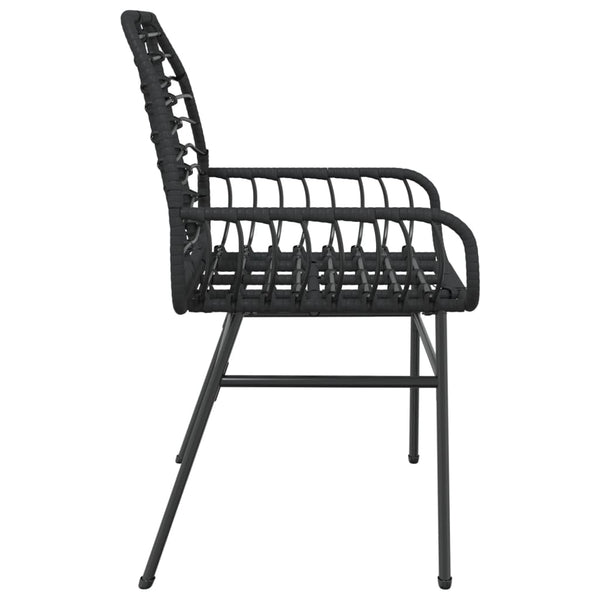 Schwarze Gartenstühle Iante (2er-Set Polyrattan)