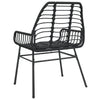 Schwarze Gartenstühle Iante (2er-Set Polyrattan)