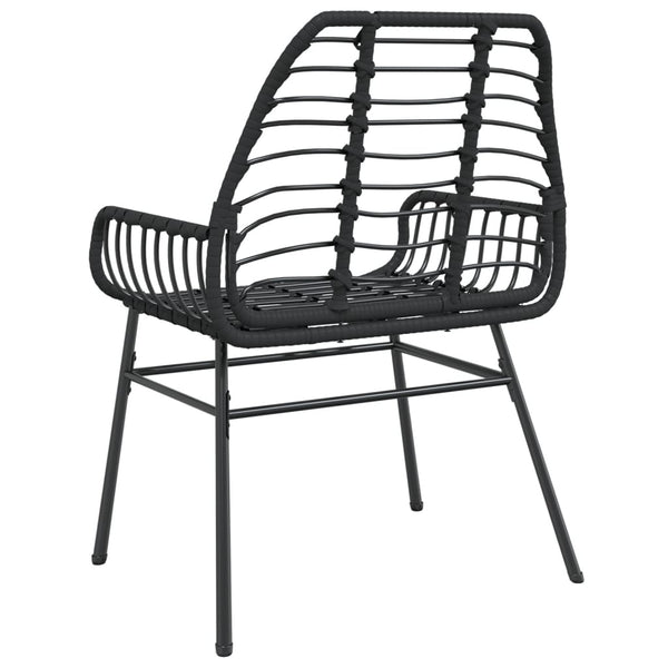 Schwarze Gartenstühle Iante (2er-Set Polyrattan)