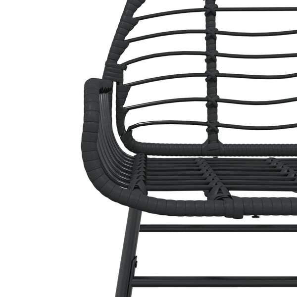 Schwarze Gartenstühle Iante (2er-Set Polyrattan)