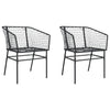 Neila Gartenstühle, schwarz (2 St. Polyrattan)