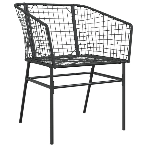 Neila Gartenstühle, schwarz (2 St. Polyrattan)