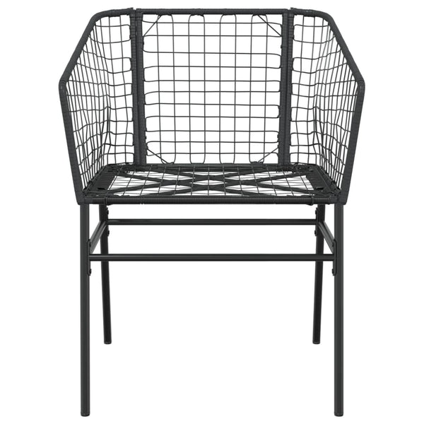 Neila Gartenstühle, schwarz (2 St. Polyrattan)