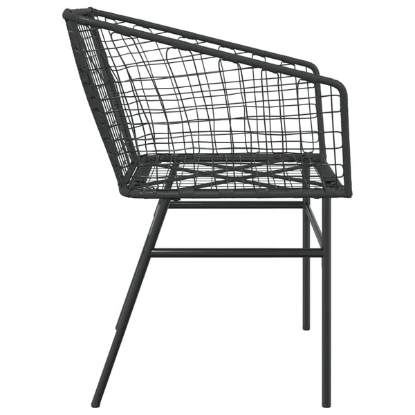 Neila Gartenstühle, schwarz (2 St. Polyrattan)