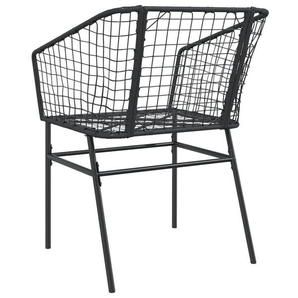 Neila Gartenstühle, schwarz (2 St. Polyrattan)